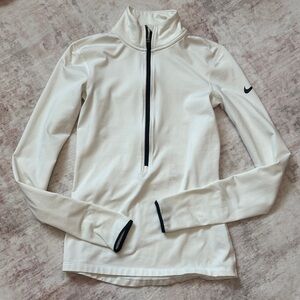 Nike White Half-Zip Pullover with Black Accents